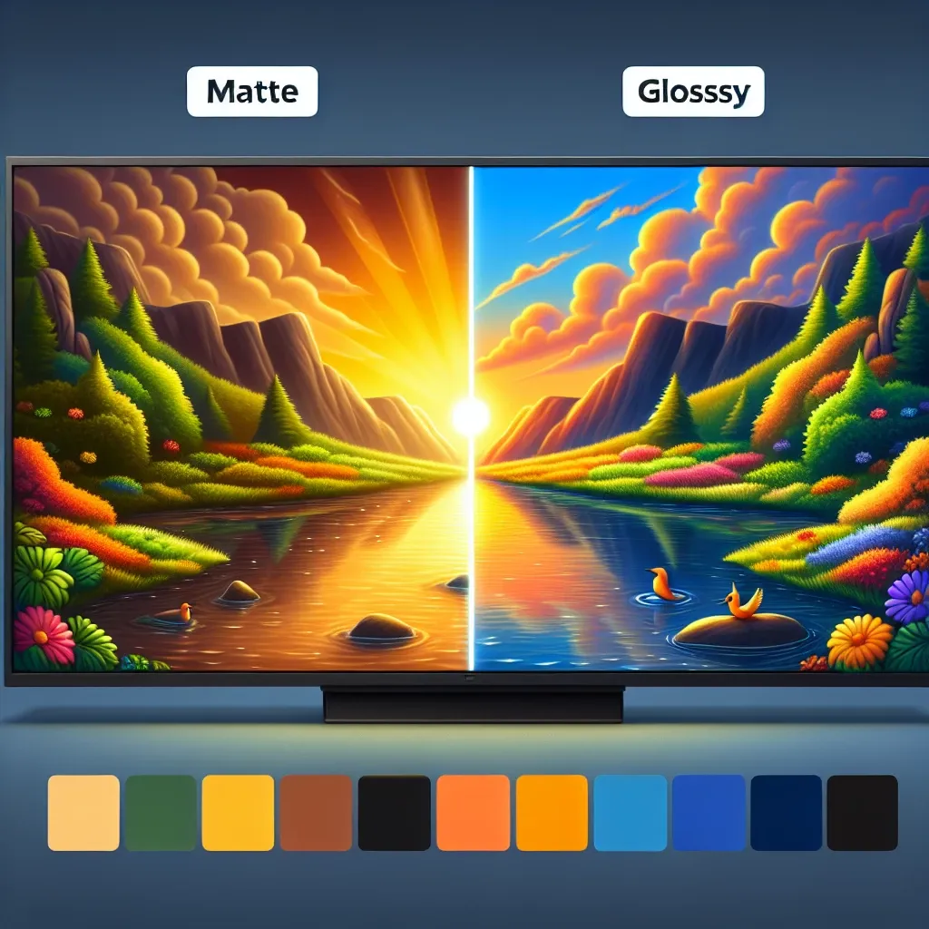 What is the difference between matte and glossy plasma screens?